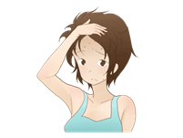 ニキビに悩む女性